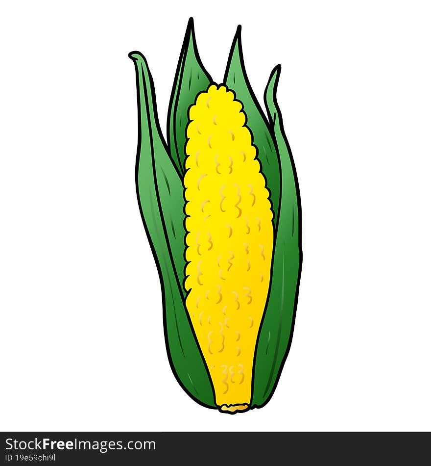 cartoon organic corn. cartoon organic corn