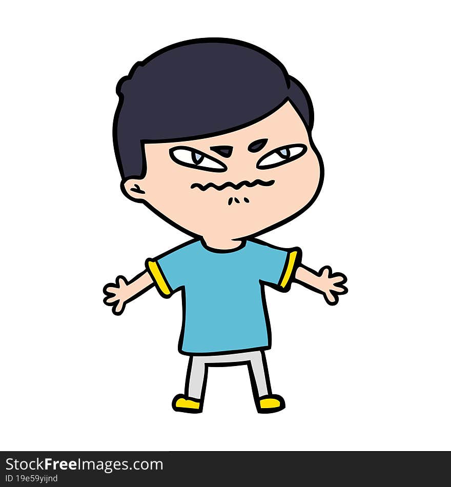 cartoon exasperated man. cartoon exasperated man