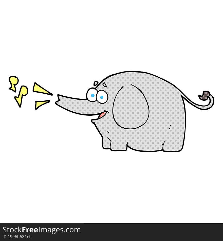 cartoon trumpeting elephant