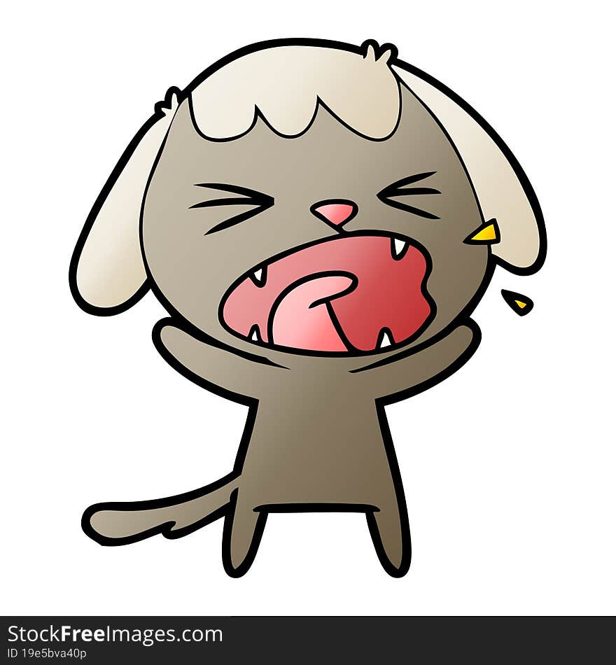 cute cartoon dog barking. cute cartoon dog barking