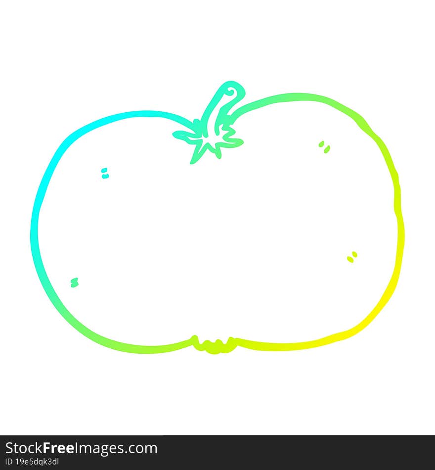 cold gradient line drawing cartoon tomato