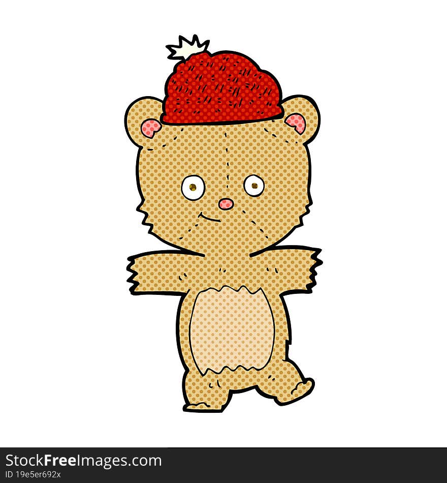 cartoon bear in hat