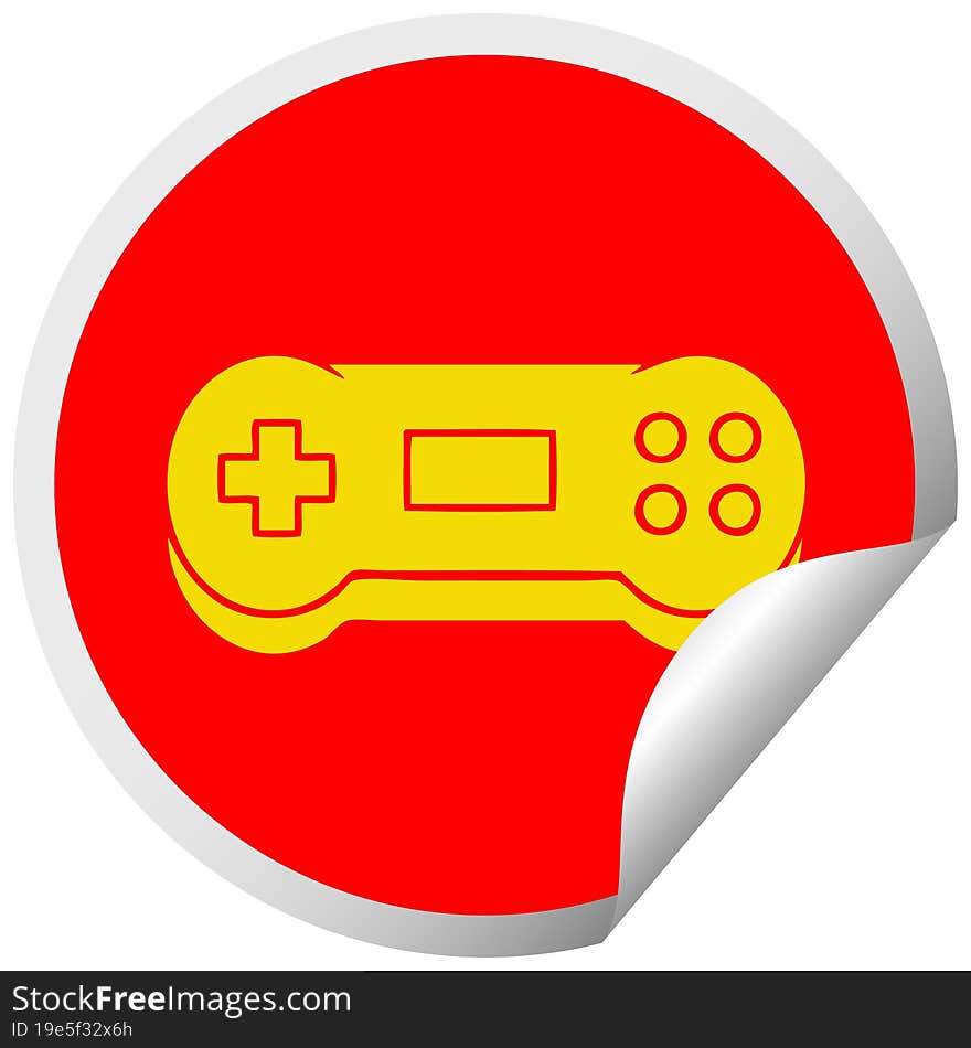 Circular Peeling Sticker Cartoon Game Controller