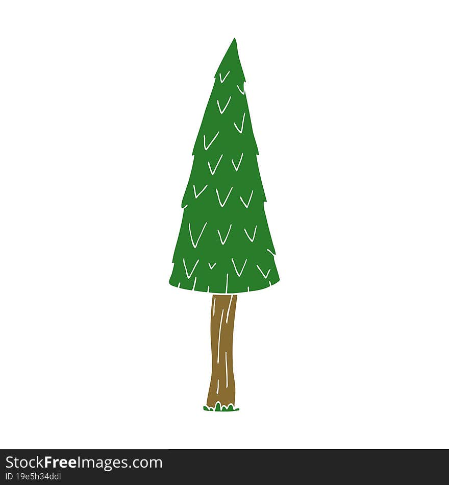 Cartoon Doodle Christmas Tree