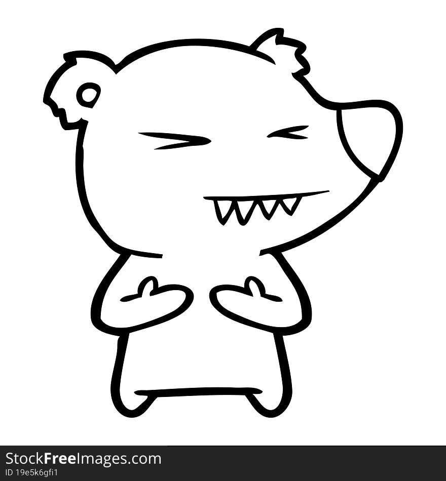 angry bear cartoon. angry bear cartoon