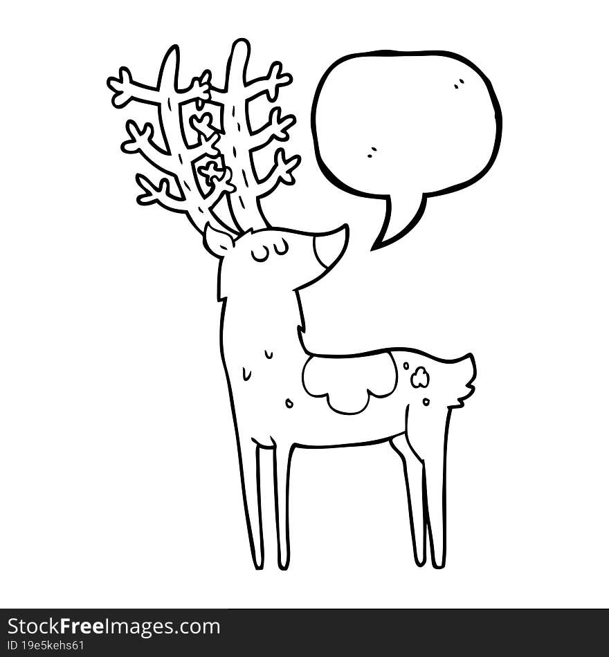 speech bubble cartoon stag