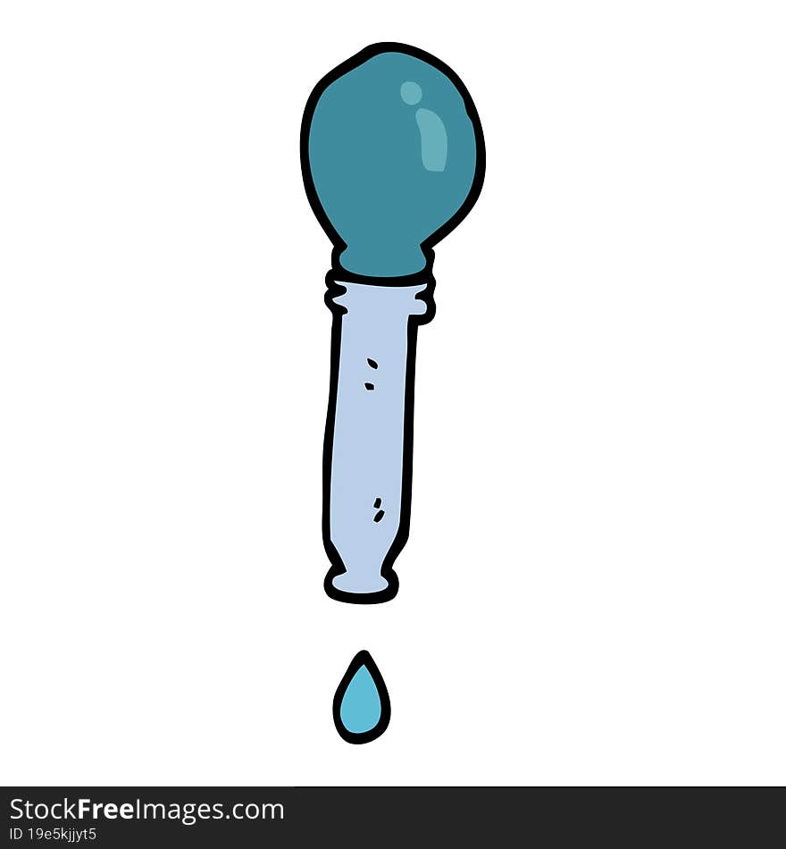 Cartoon Doodle Dripping Pipette