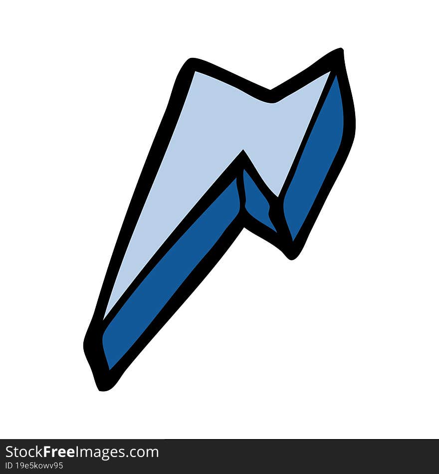 cartoon doodle decorative lightning bolt