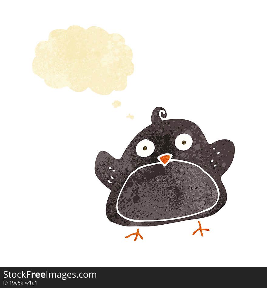 Cartoon Bird With Thought Bubble