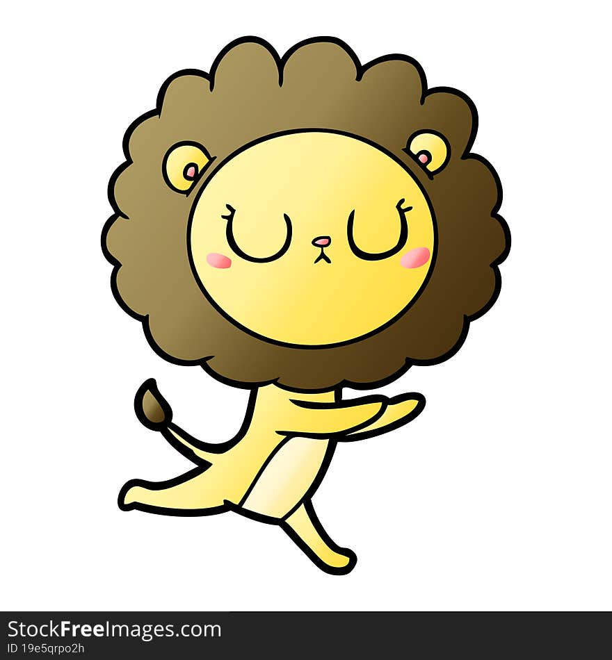 cartoon running lion. cartoon running lion