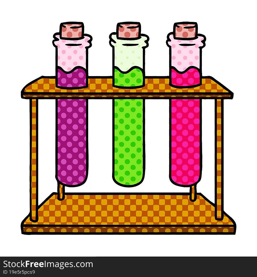 Cartoon Doodle Of A Science Test Tube