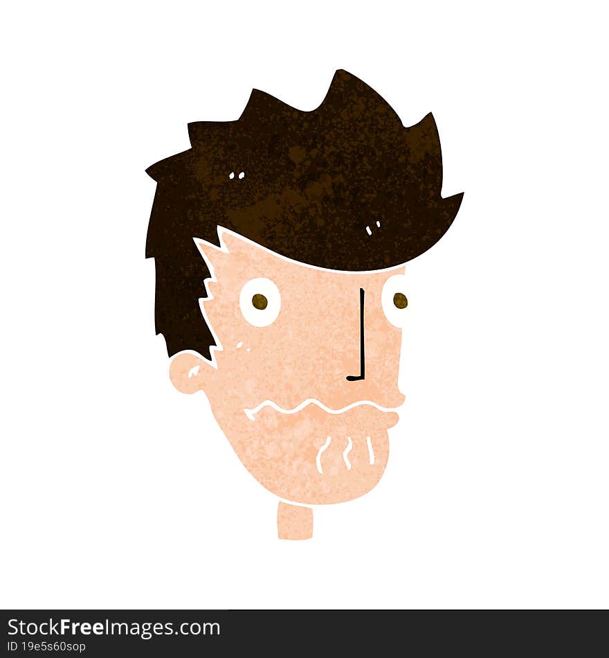 cartoon nervous man