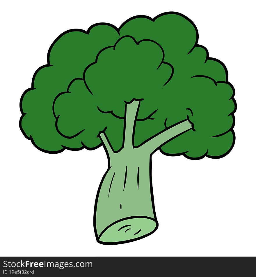 cartoon broccoli. cartoon broccoli