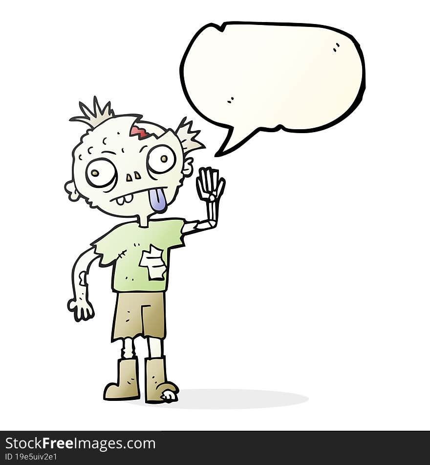 speech bubble cartoon zombie