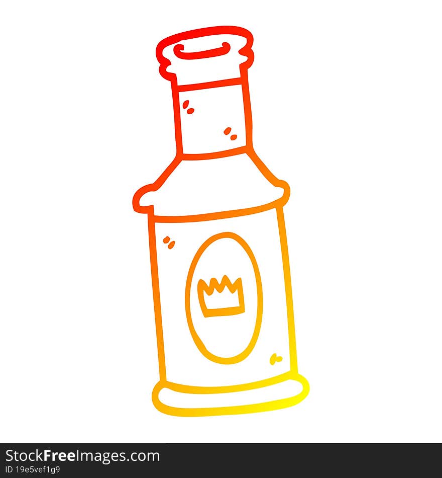 warm gradient line drawing of a cartoon alcoholic drink