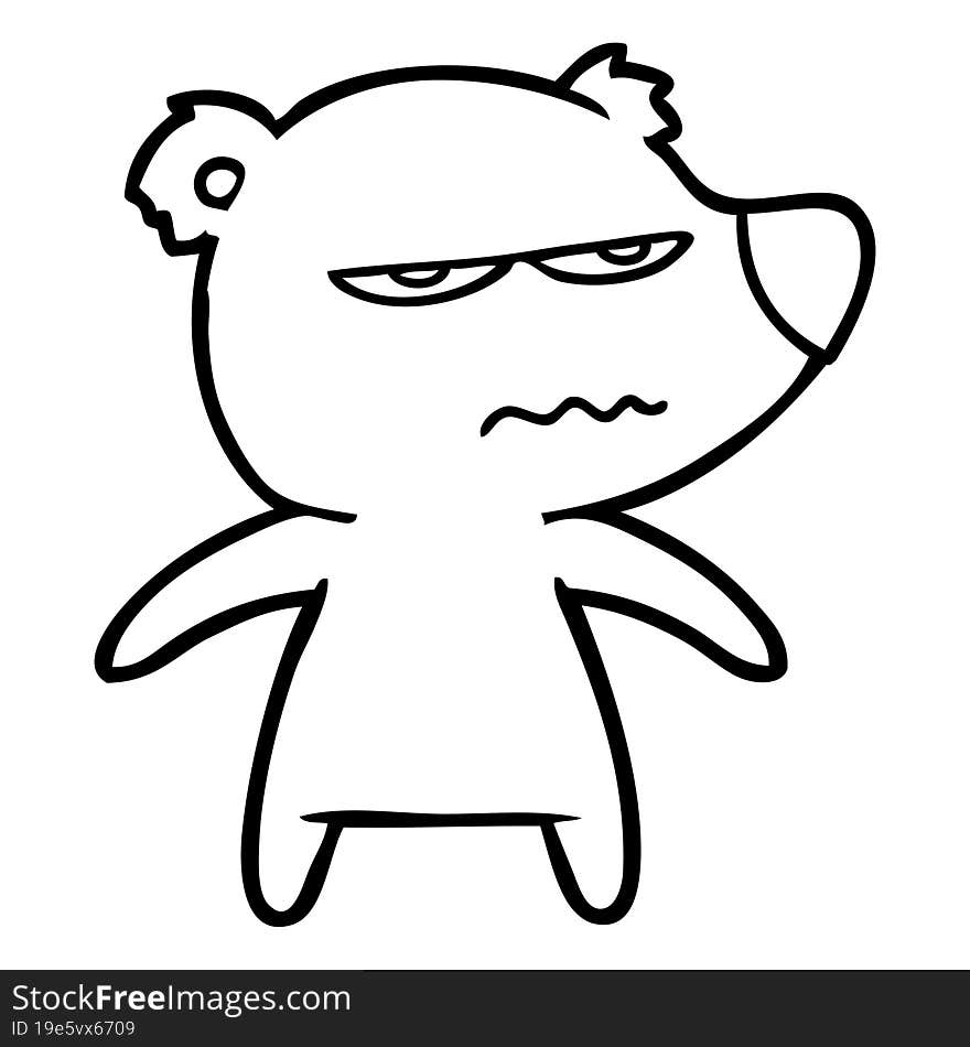 angry bear cartoon. angry bear cartoon