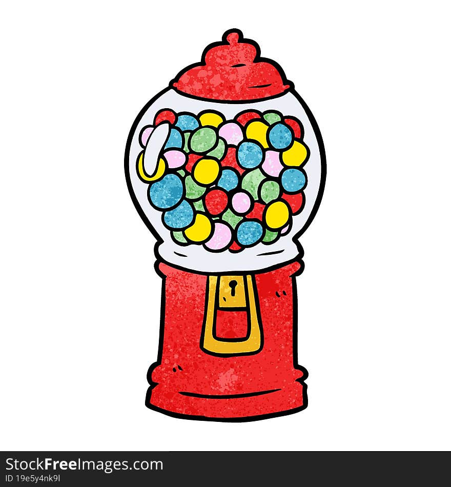 cartoon gumball machine. cartoon gumball machine