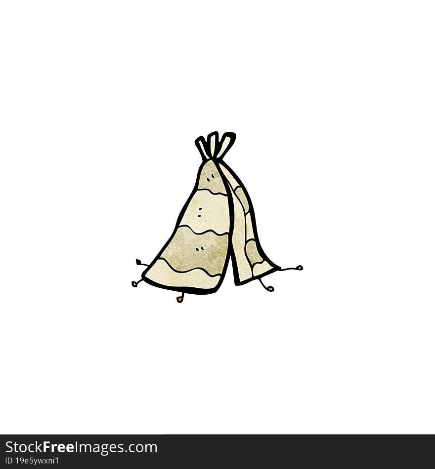 cartoon indian tent