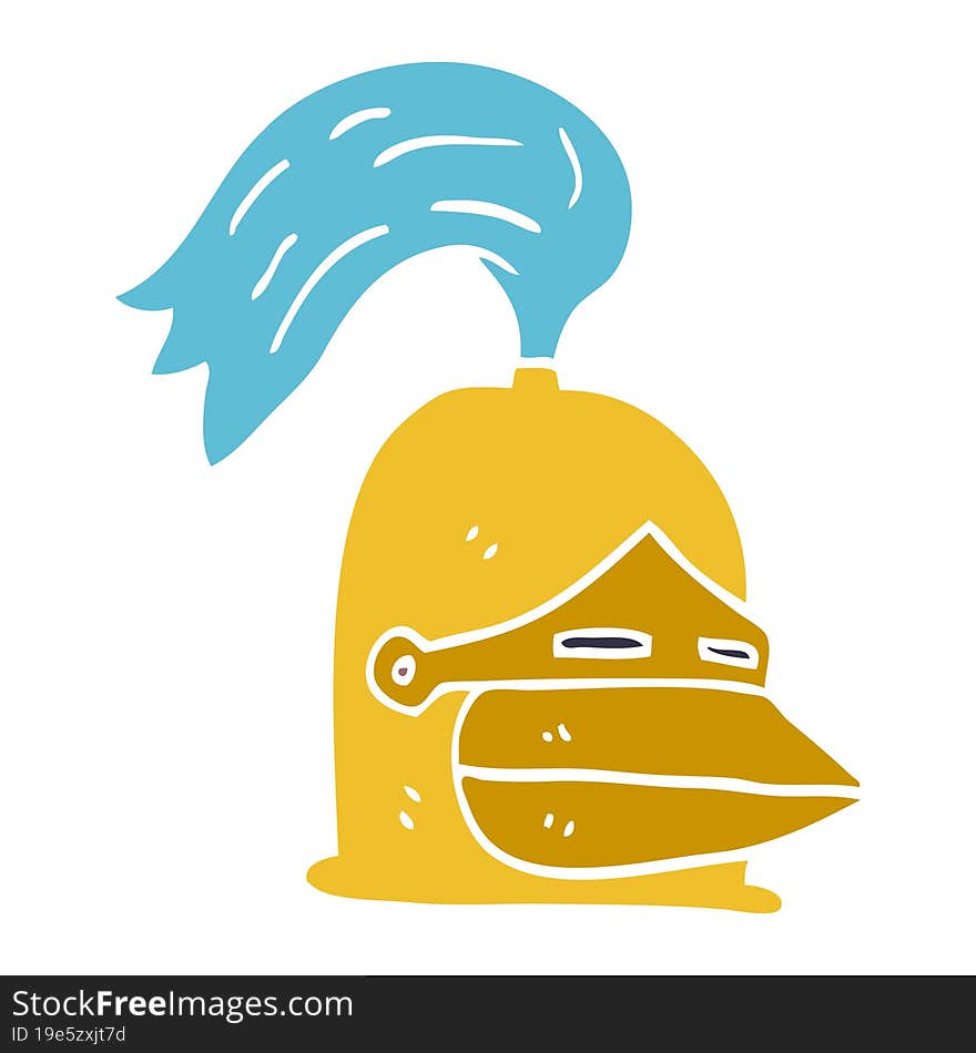 cartoon doodle golden helmet