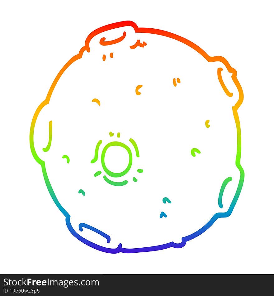 rainbow gradient line drawing cartoon moon