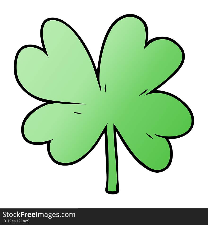 cartoon four leaf clover. cartoon four leaf clover