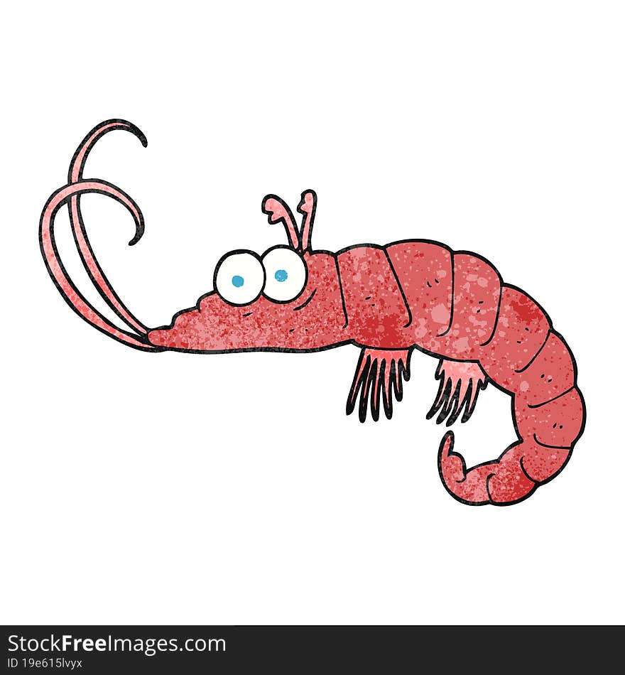 textured cartoon shrimp