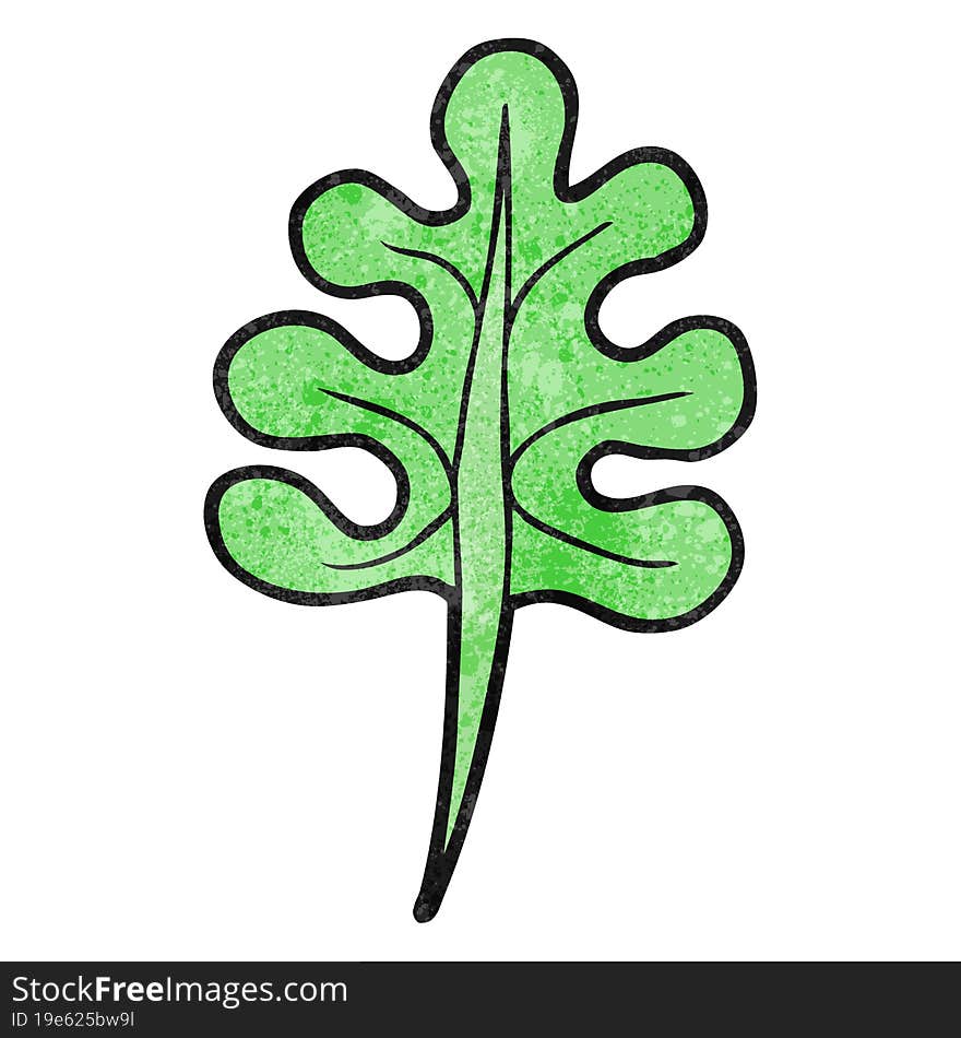 textured cartoon leaf