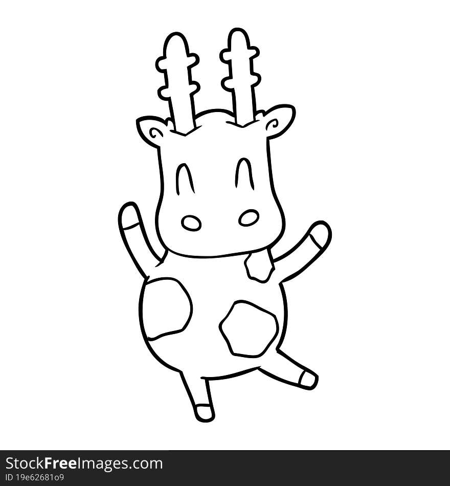 cute line drawing of a giraffe. cute line drawing of a giraffe