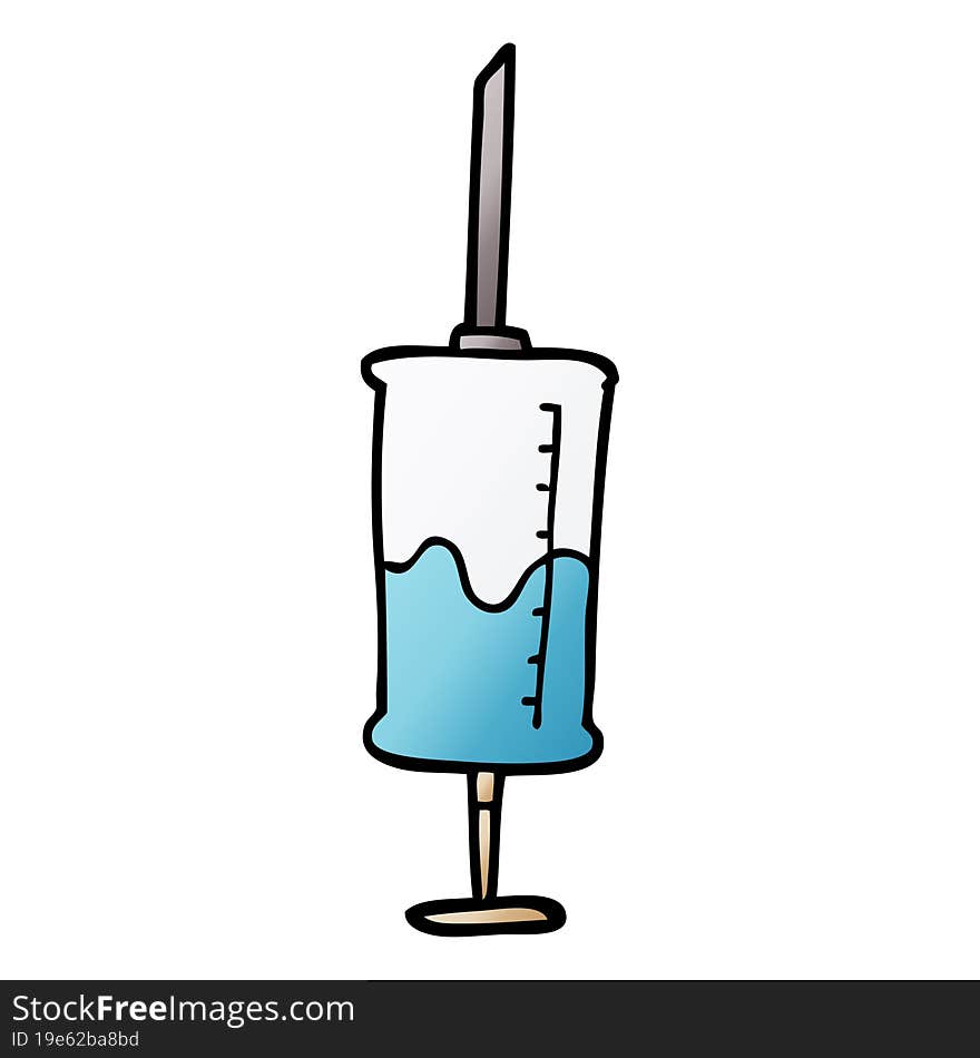 cartoon doodle vaccine injection