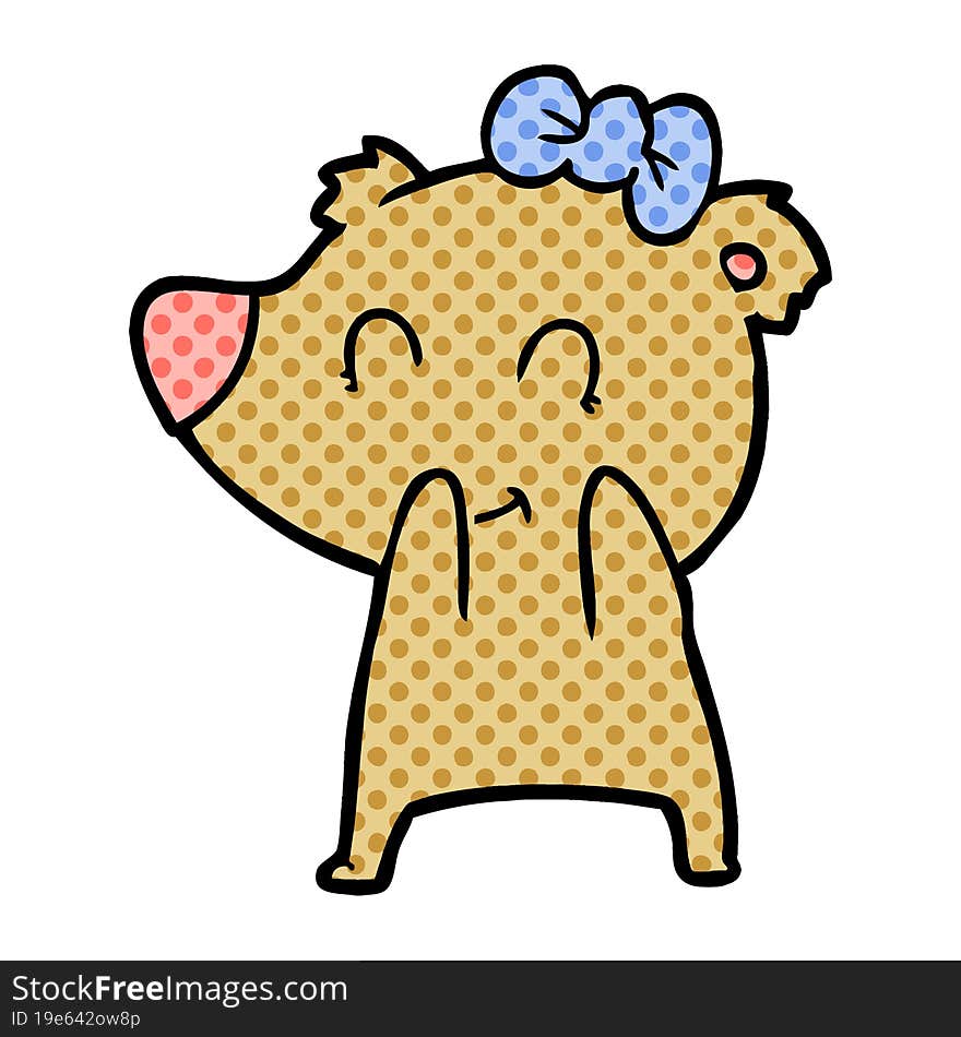 female bear cartoon. female bear cartoon