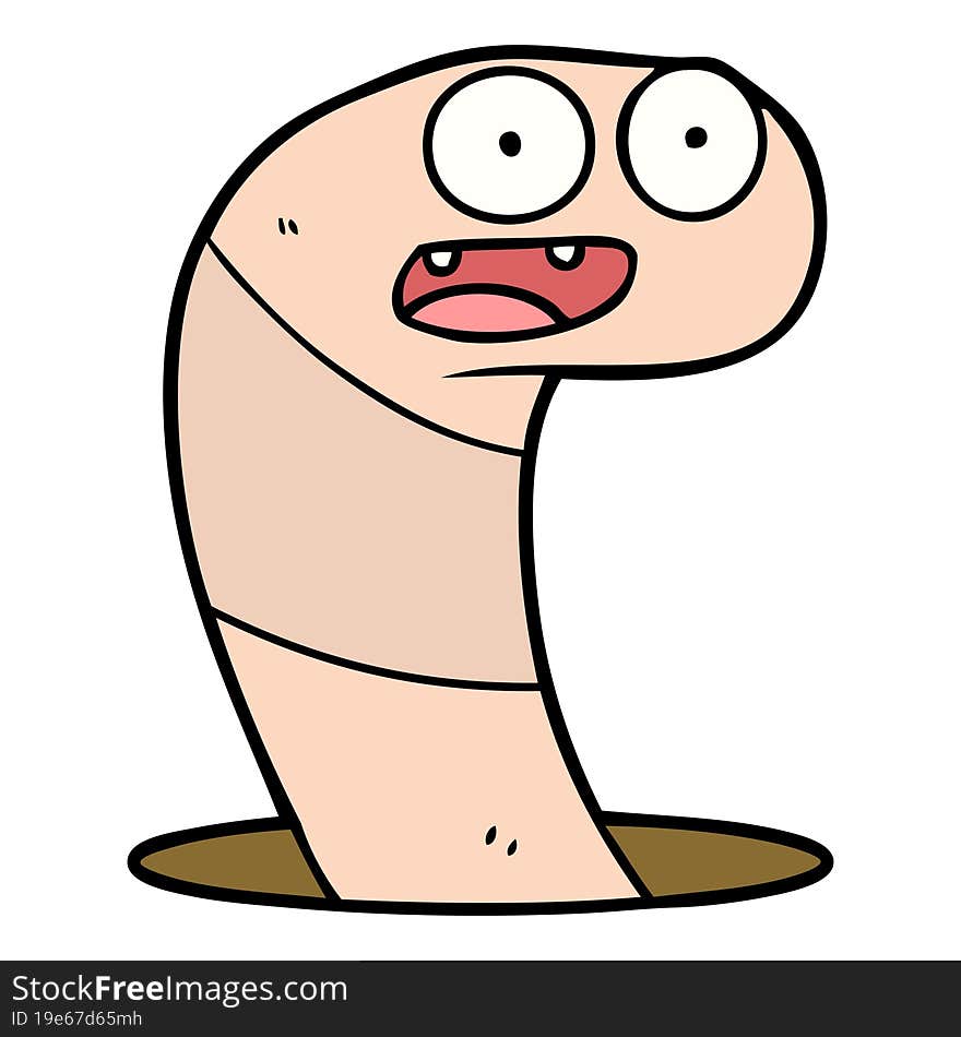 cartoon worm. cartoon worm