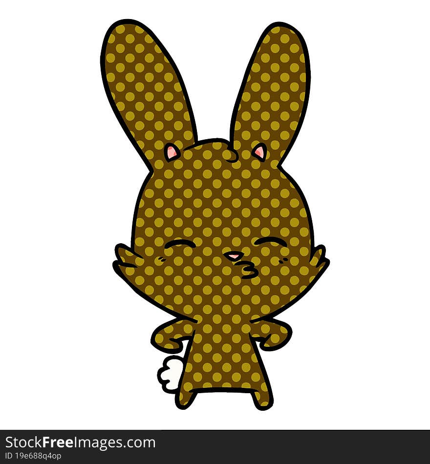 curious bunny cartoon. curious bunny cartoon