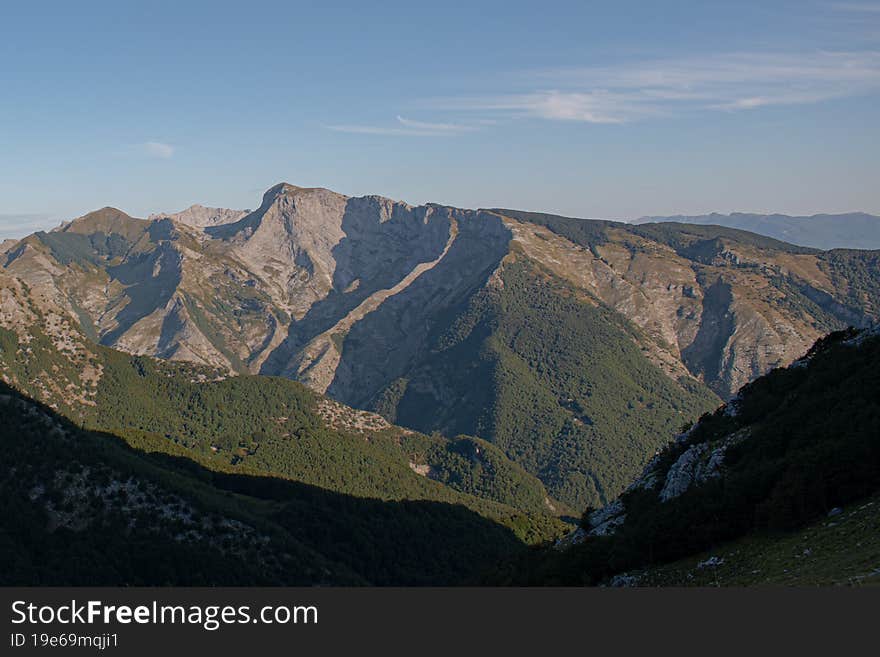 Apuan Alps in background - sunrise