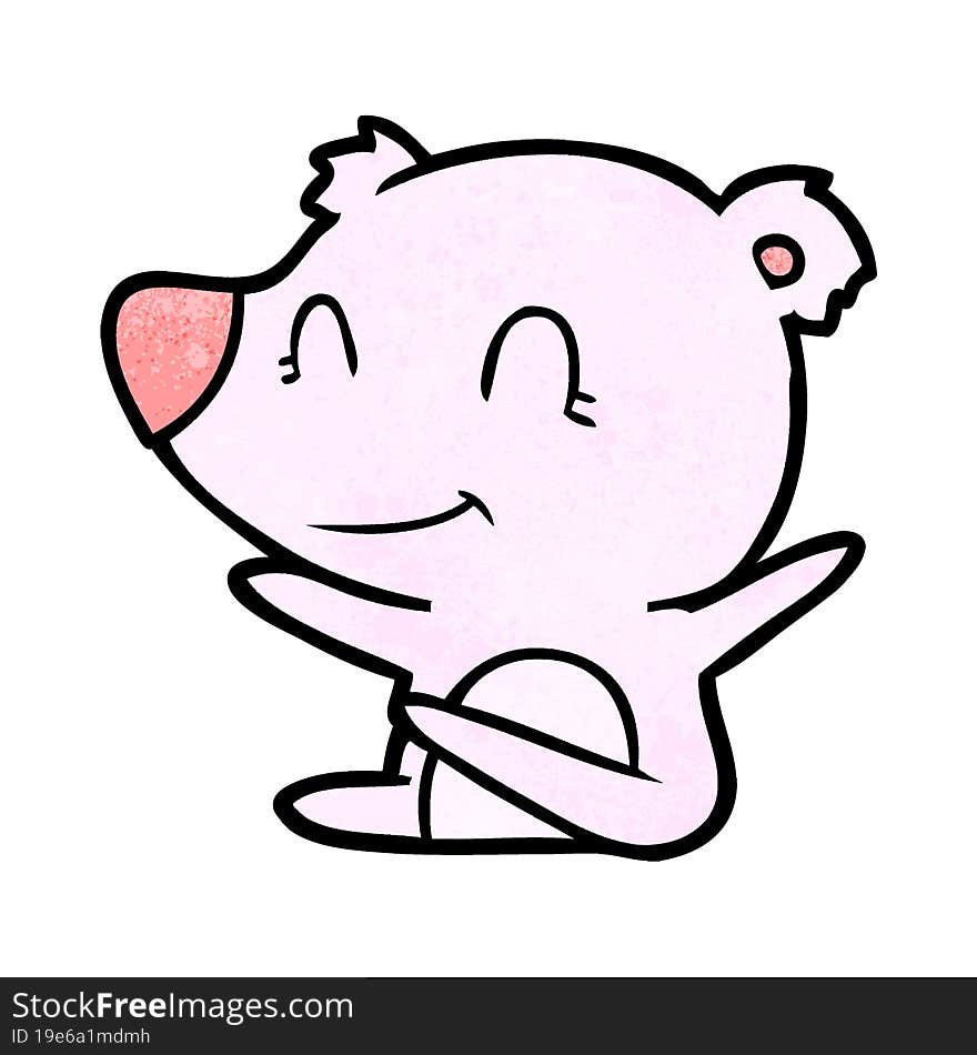 smiling bear cartoon. smiling bear cartoon