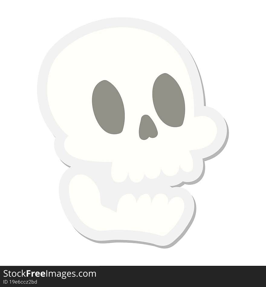 spooky halloween skull sticker