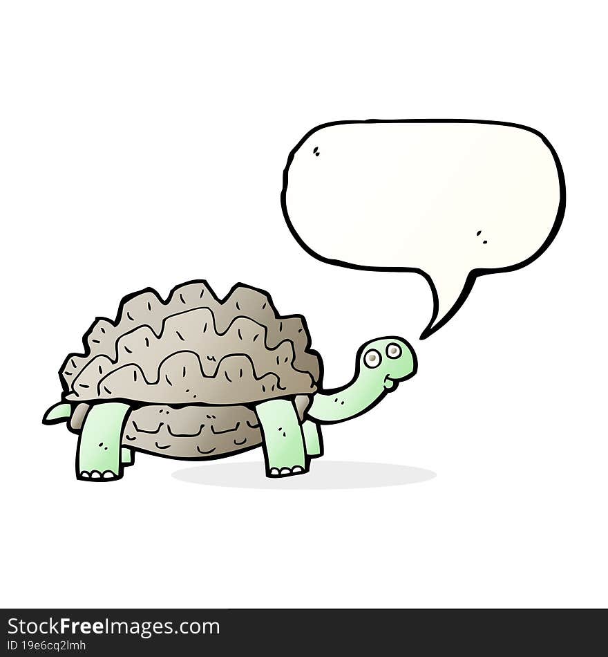 cartoon tortoise with speech bubble