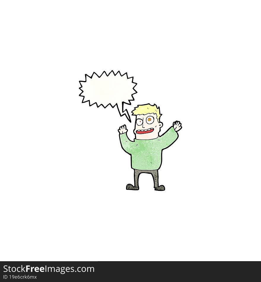 shouting mad man cartoon