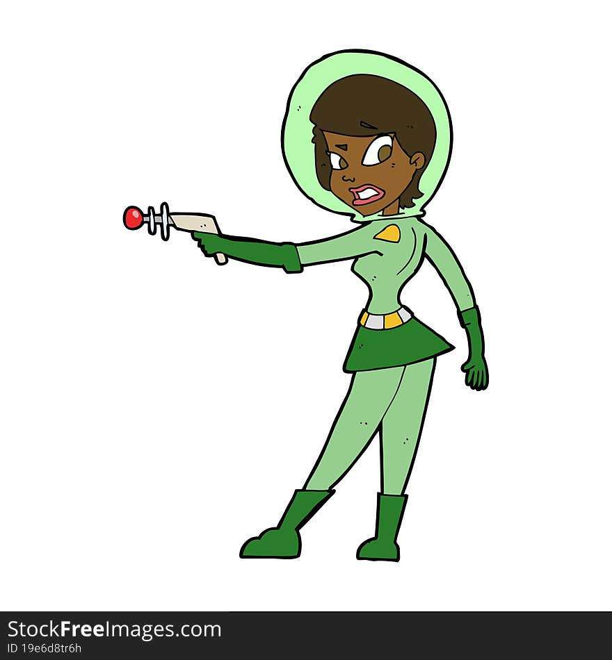 cartoon sci fi girl