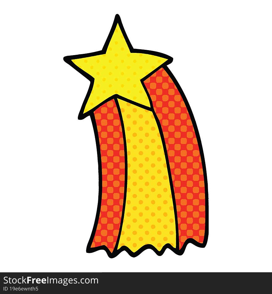 comic book style cartoon shooting star