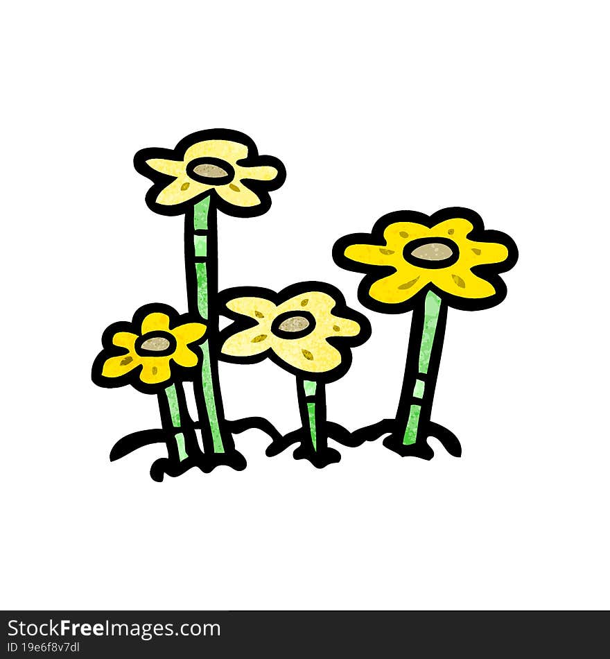 cartoon flowers. cartoon flowers