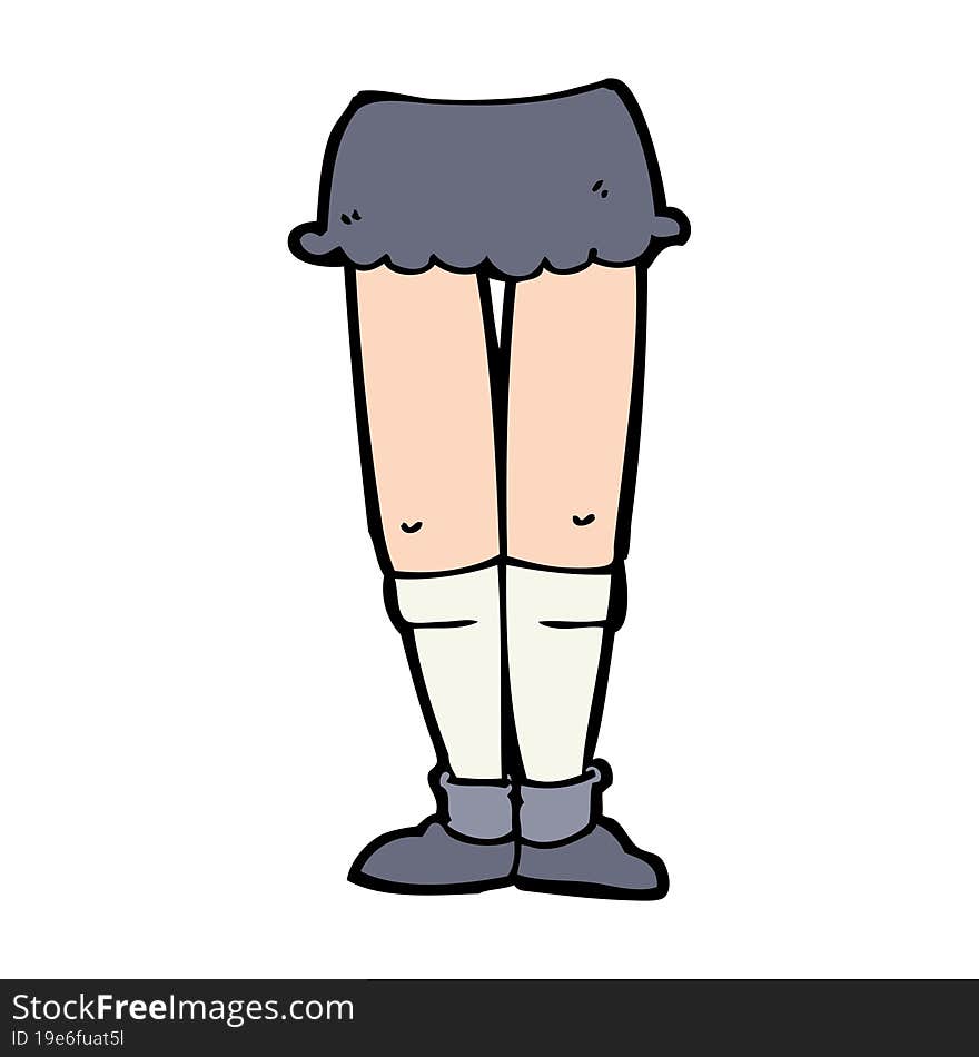 cartoon female legs