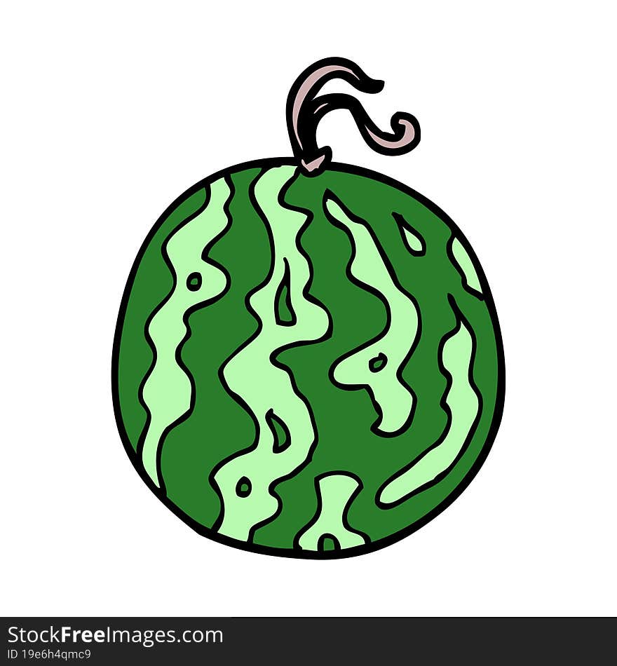 cartoon doodle melon