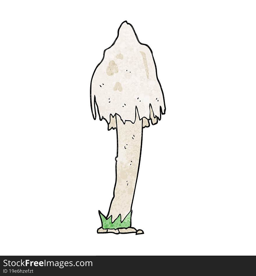 textured cartoon mushroom