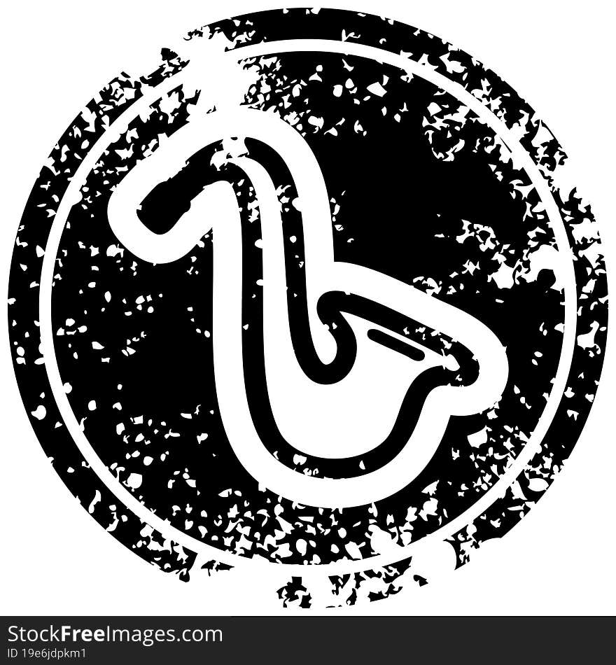 musical instrument saxophone distressed icon