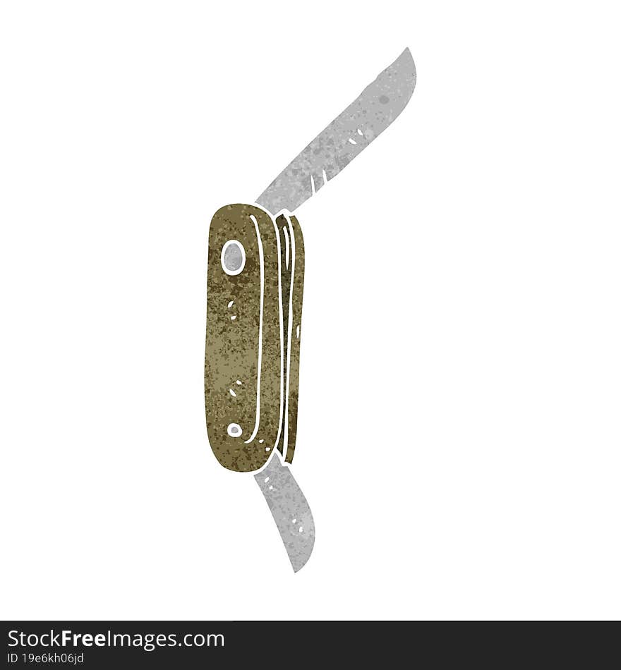 Retro Cartoon Folding Knife