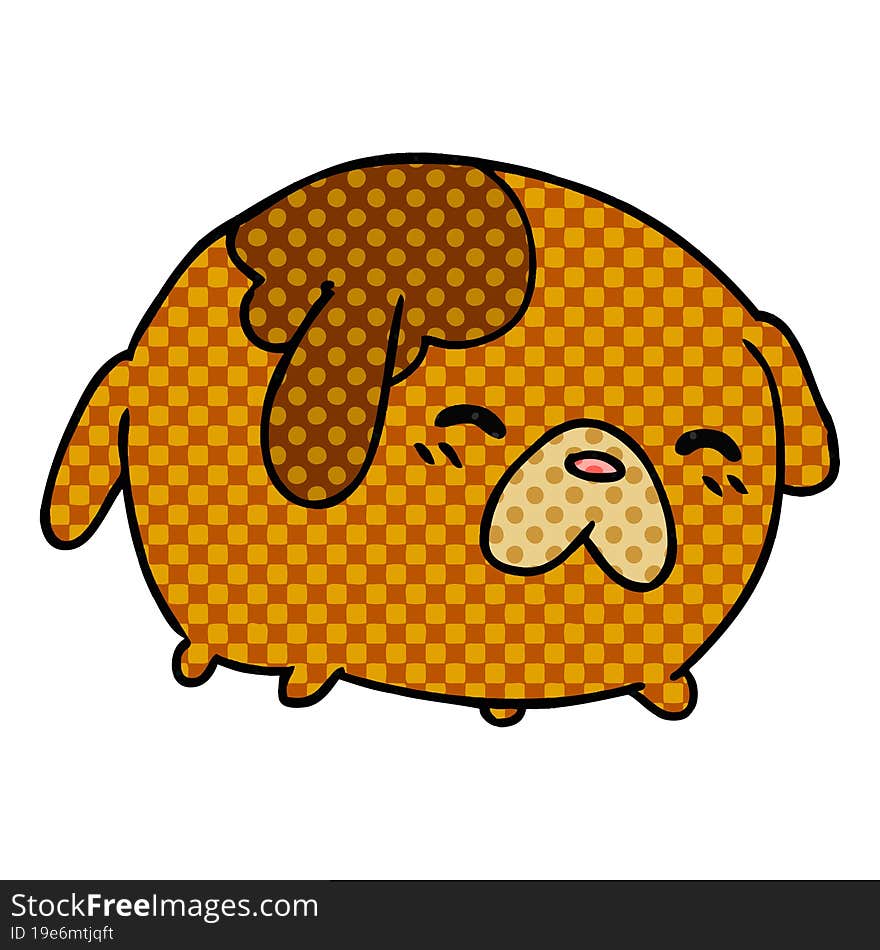 cartoon of cute kawaii dog