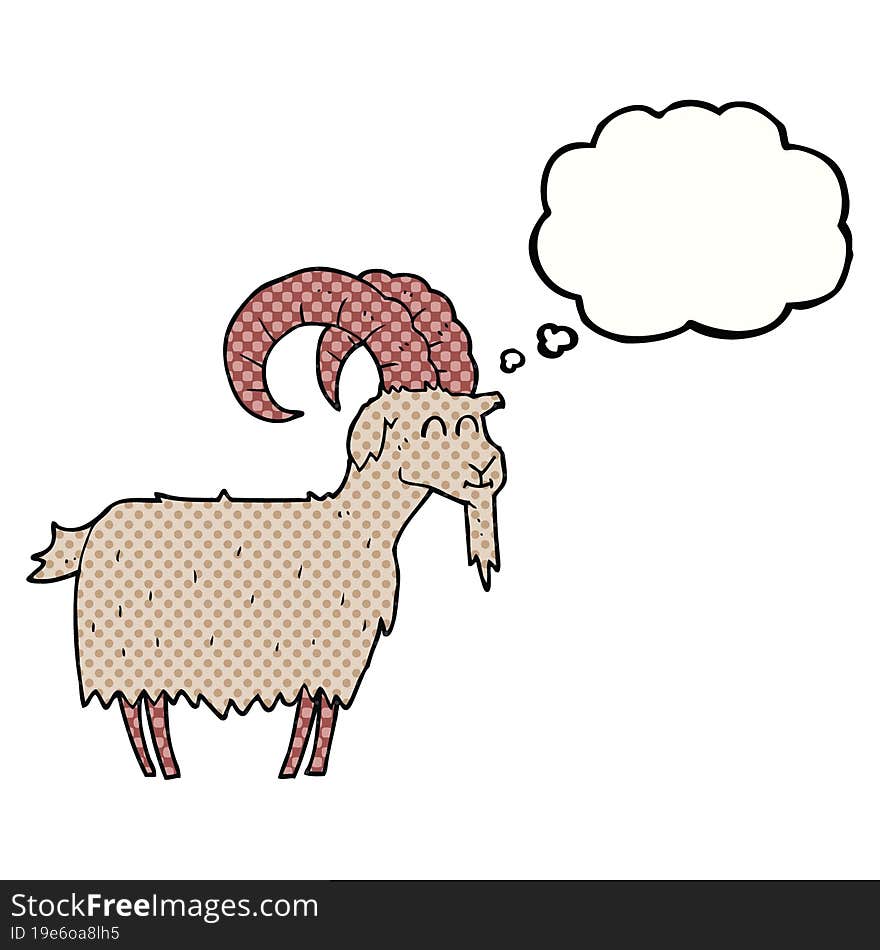 thought bubble cartoon goat