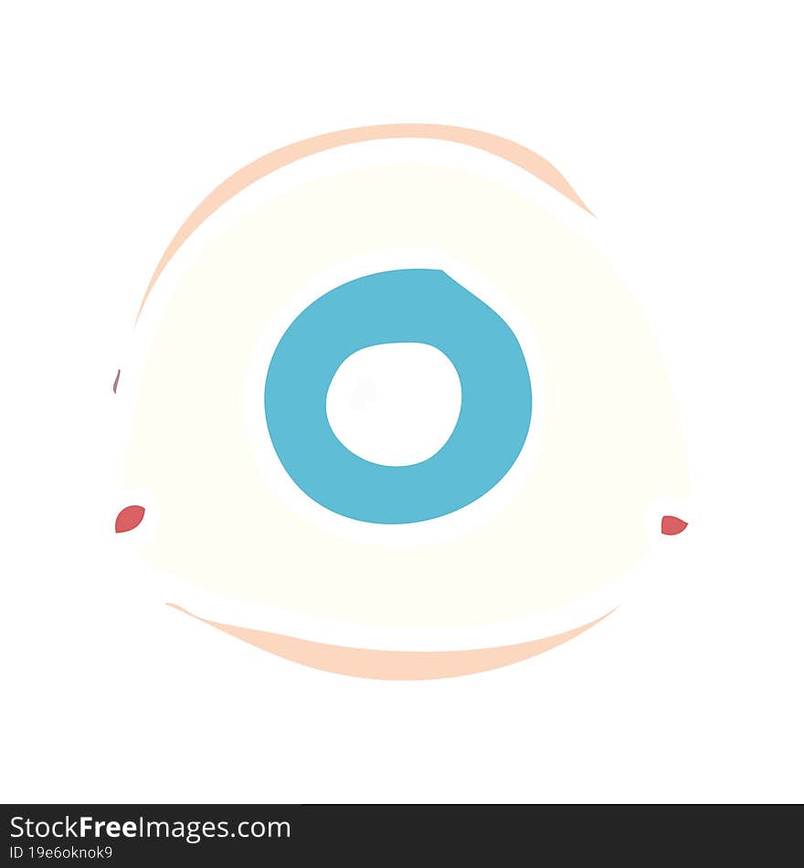 cartoon doodle blue eye