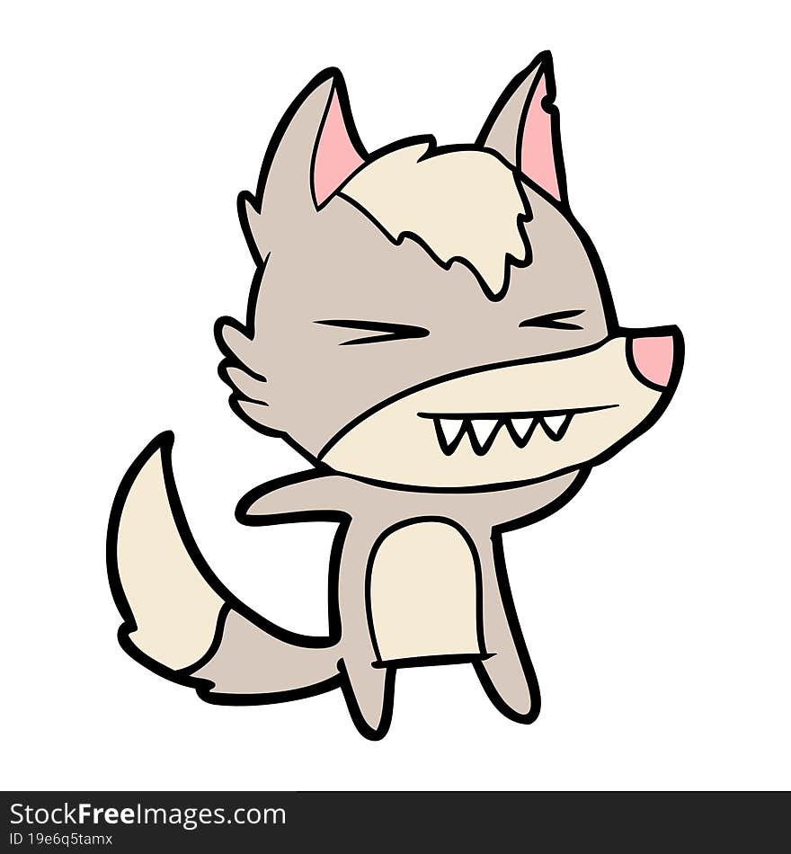 angry wolf cartoon. angry wolf cartoon