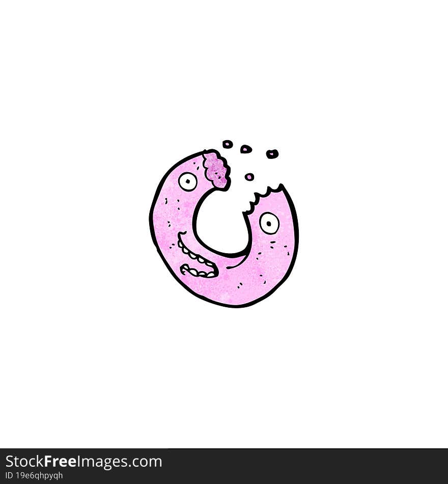 cartoon pink doughnut